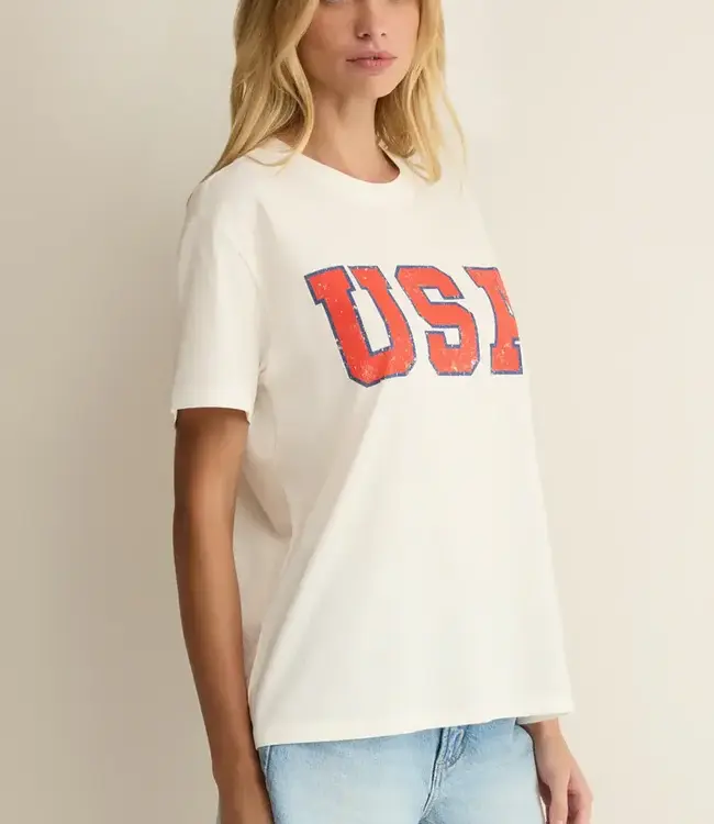 ZSupply USA Boyfriend Tee, Sea Salt