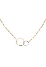 Colleen Mauer Silver & Gold Interlocking Gold Chain Necklace