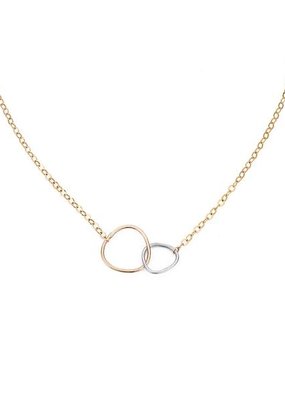 Colleen Mauer Silver & Gold Interlocking Gold Chain Necklace