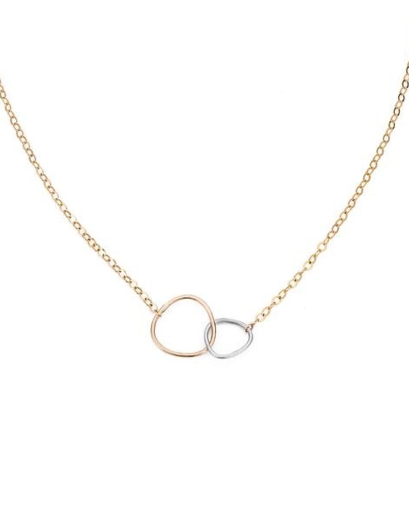 Colleen Mauer Silver & Gold Interlocking Gold Chain Necklace