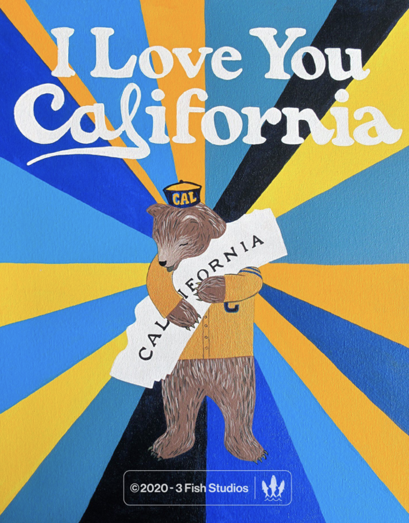 3 Fish Studios I Love You Cal Oski Bear