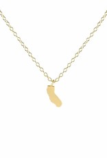 Kris Nations California Solid Charm Necklace Gold