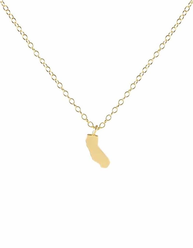 Kris Nations California Solid Charm Necklace Gold