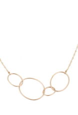 Colleen Mauer Organic 4-Loop Gold Necklace On Gold Chain