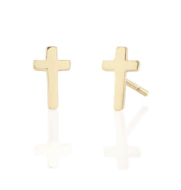 Kris Nations Cross Stud Earrings Gold