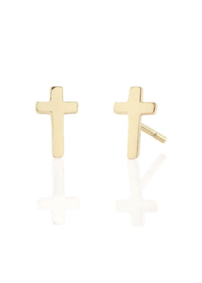 Kris Nations Cross Stud Earrings Gold