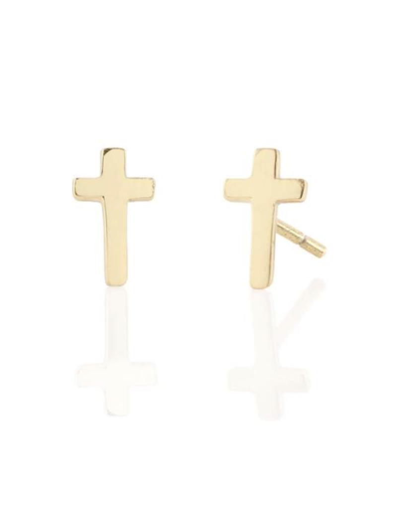 Kris Nations Cross Stud Earrings Gold