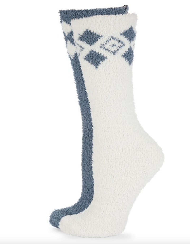 Barefoot Dreams Cozychic Womens Pattern Socks- Cream Dusk