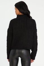 Sanctuary Zip Up Cable Sweater