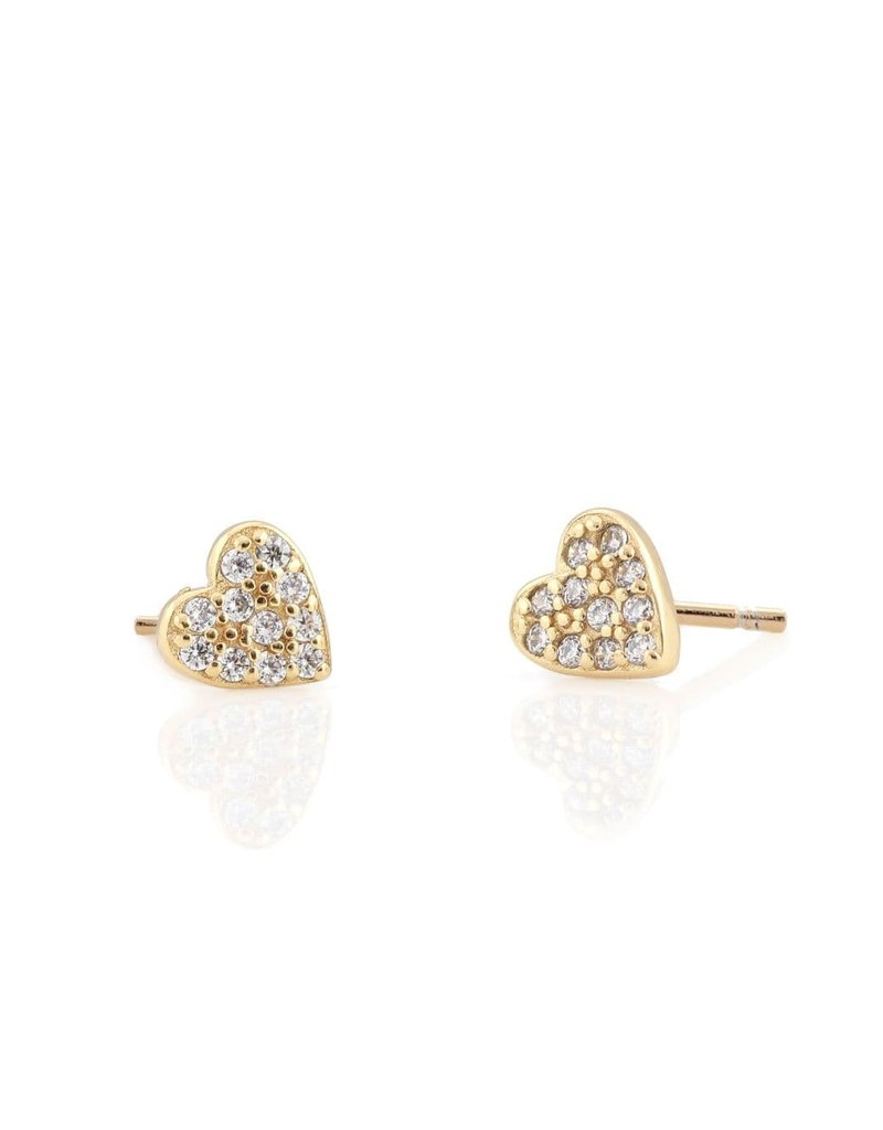 Kris Nations Heart Crystal Stud Earrings