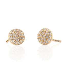 Kris Nations Round Crystal Stud Earrings