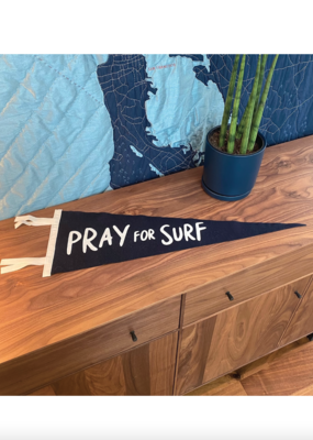 Pray For Surf Pennant Flag