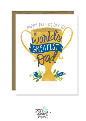 Pen & Paint World's Greatest Dad Card