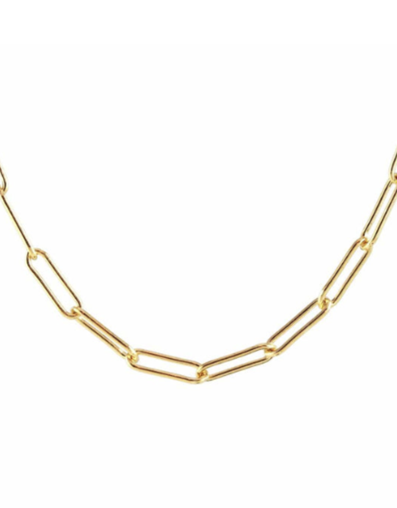 Kris Nations Thick Paperclip Chain Bracelet-Gold