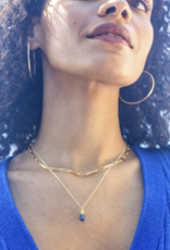 Kris Nations Thick Paperclip Chain Necklace-Gold