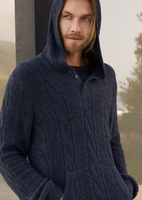Barefoot Dreams CCL Men's Cable Hooded Henley