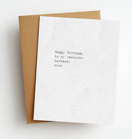 Skel & Co Favorite Husband Card