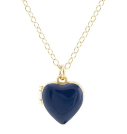 Kris Nations Blue Enamel Heart Locket