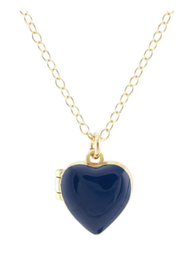 Kris Nations Blue Enamel Heart Locket