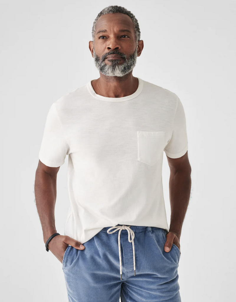 Faherty SS Sunwashed Pocket Tee