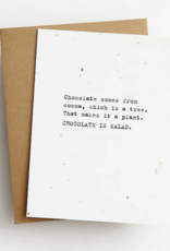 Skel & Co Chocolate is Salad Card
