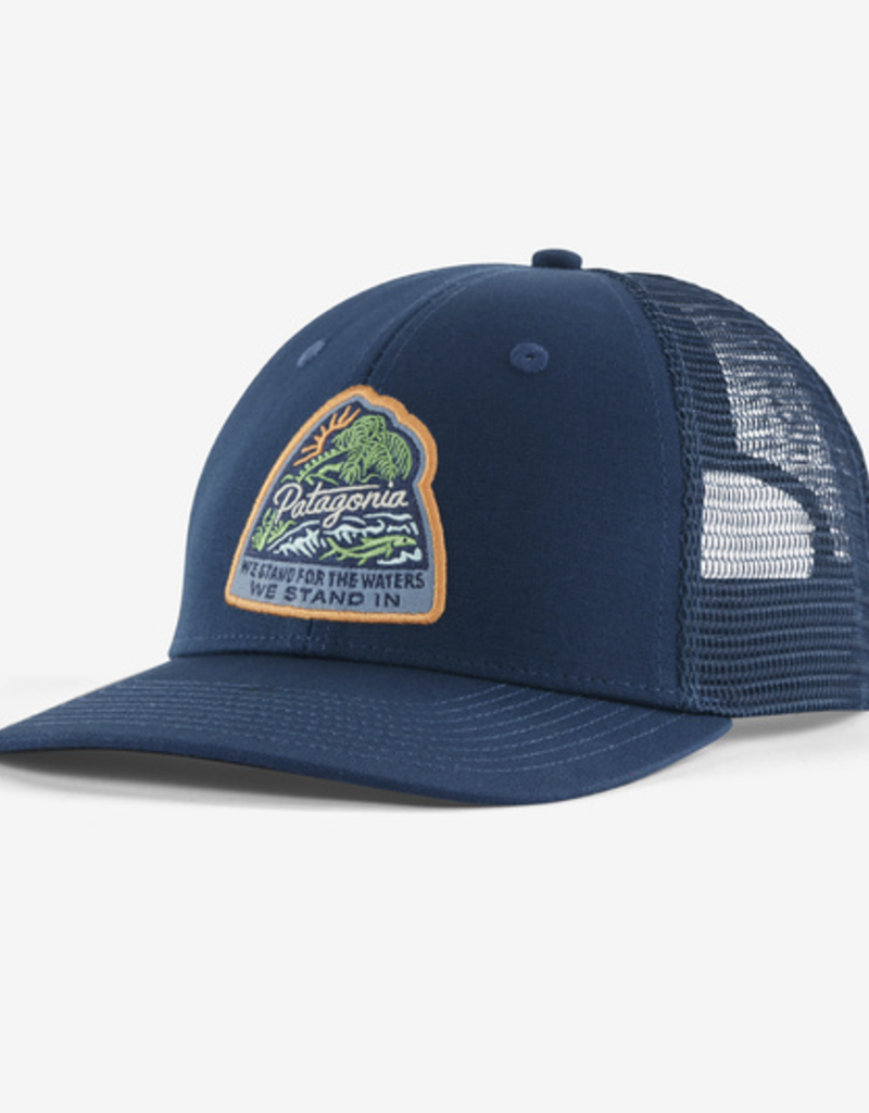 Patagonia Take A Stand Trucker Hat Bayou Badge: Tidepool Blue