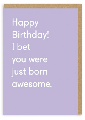 Ohh Deer Happy Birthday You Were Born Awesome Card