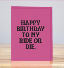 Huckleberry Letter Press Happy Birthday to My Ride or Die