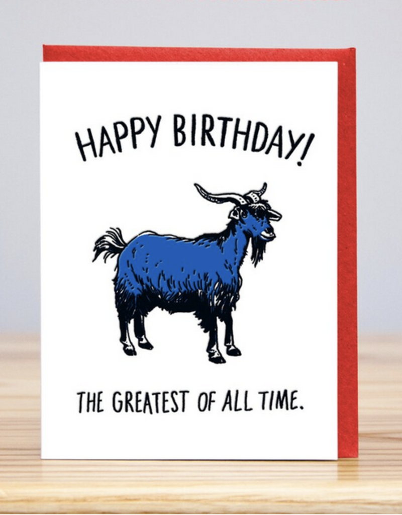Huckleberry Letter Press The Greatest Of All Time Birthday Card