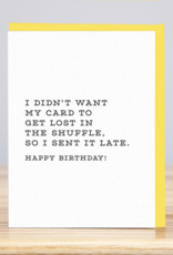 Huckleberry Letter Press Lost In The Shuffle Card