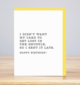 Huckleberry Letter Press Lost In The Shuffle Card