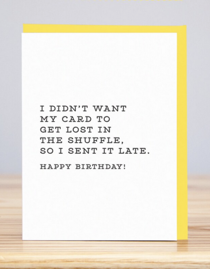 Huckleberry Letter Press Lost In The Shuffle Card