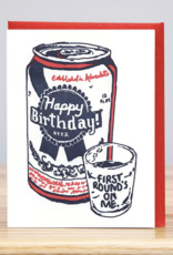 Huckleberry Letter Press First Round Birthday Card
