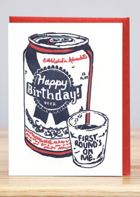 Huckleberry Letter Press First Round Birthday Card