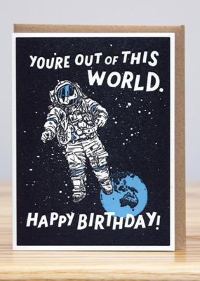 Huckleberry Letter Press You're out of this world birthday card