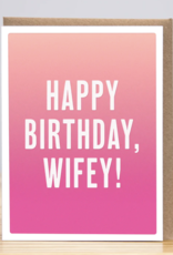 Huckleberry Letter Press Happy Birthday Wifey card