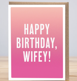 Huckleberry Letter Press Happy Birthday Wifey card