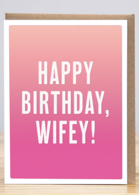 Huckleberry Letter Press Happy Birthday Wifey card
