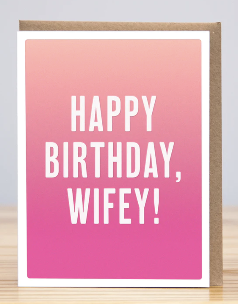 Huckleberry Letter Press Happy Birthday Wifey card
