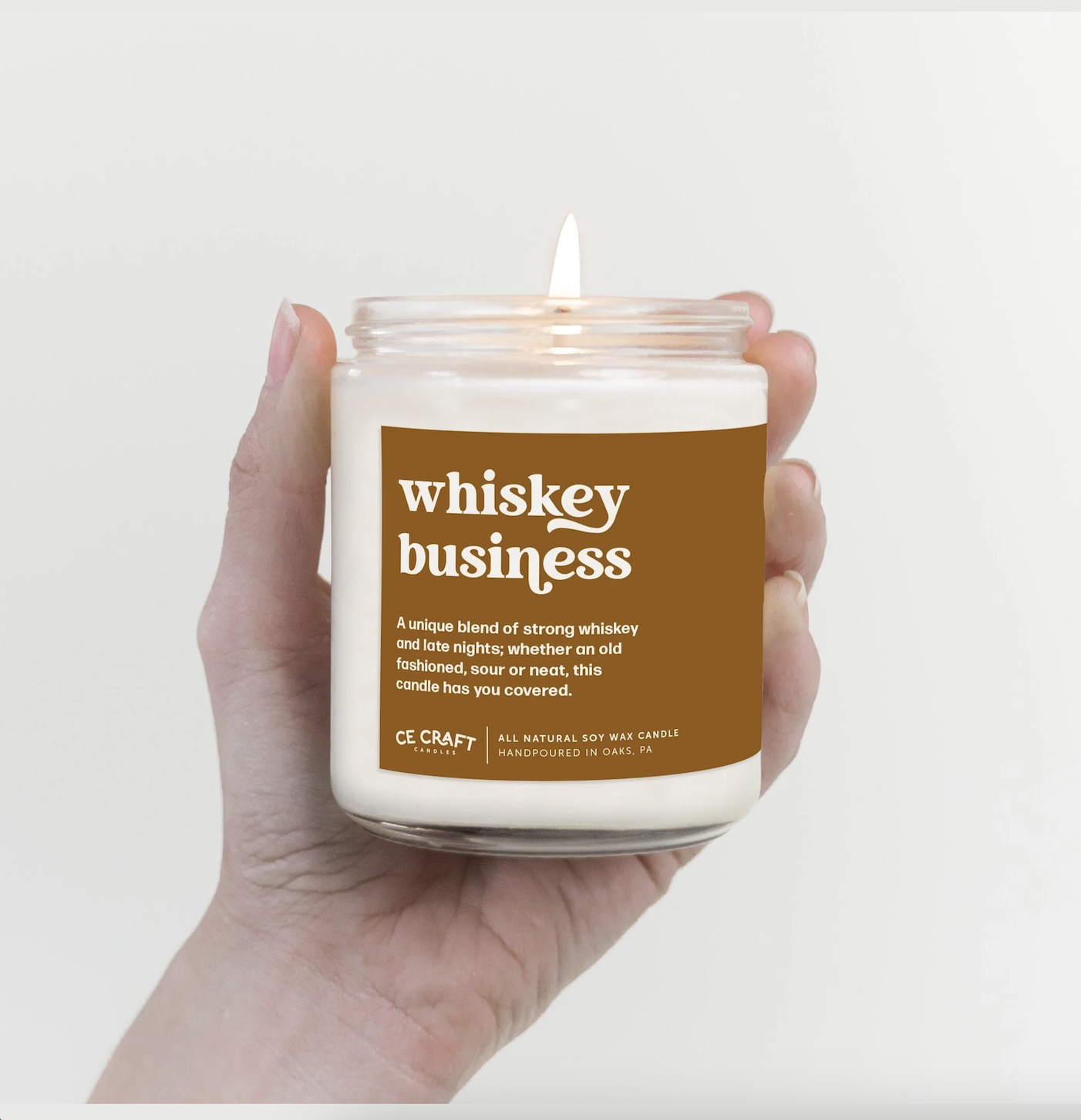 Mother's Day Whiskey Glass Soy Candle