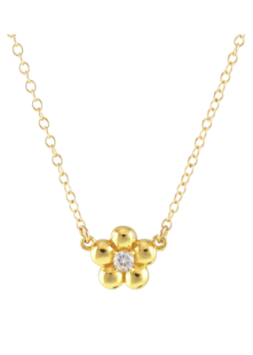 Kris Nations Flower Crystal Charm Necklace