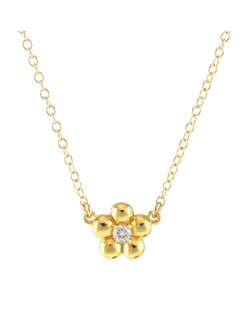 Kris Nations Flower Crystal Charm Necklace