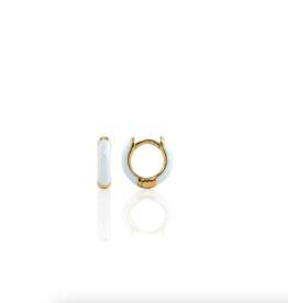 Kris Nations Enamel Huggie Hoop Earrings