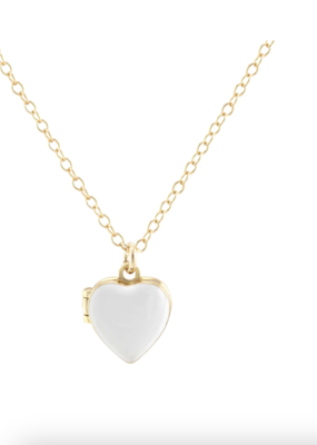 Kris Nations White Heart Enamel Locket