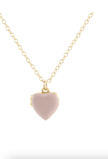 Kris Nations Pink Enamel Heart Locket