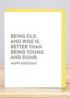 Huckleberry Letter Press Old And Wise