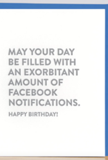 Huckleberry Letter Press Facebook Notifications Card