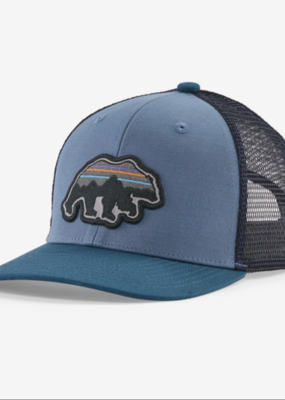 Patagonia Kid's Back For Good Bear Trucker Hat: Pigeon Blue