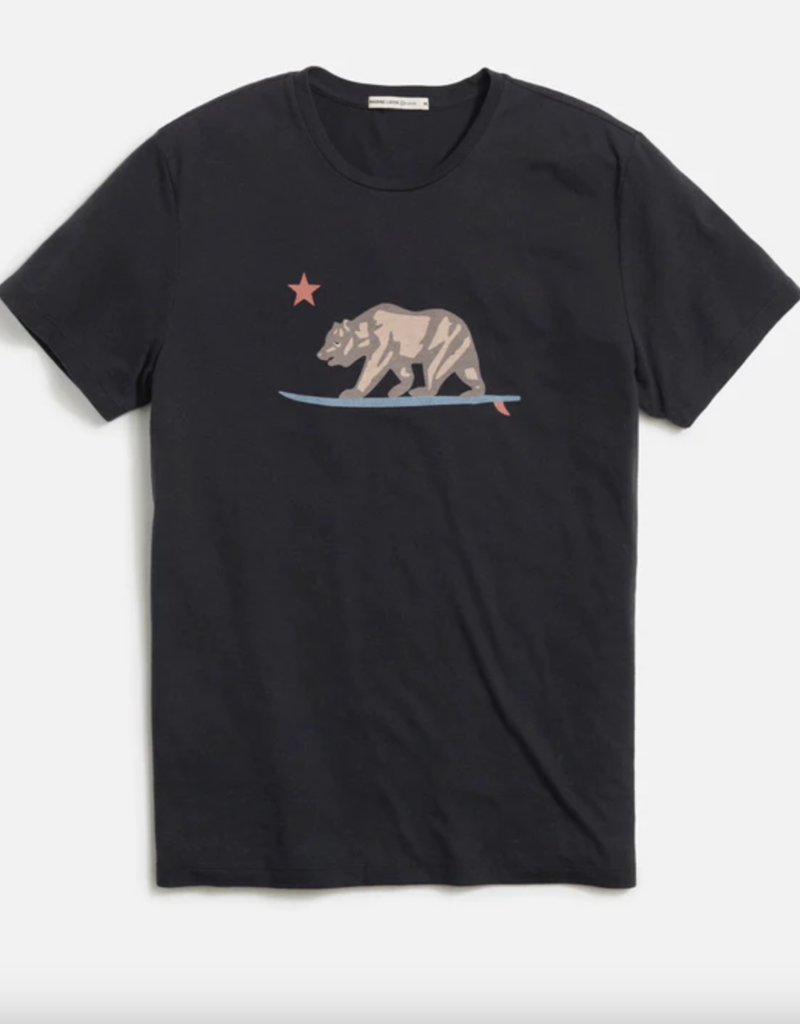 Marine Layer Anthricite Surfing Bear Tee Shirt