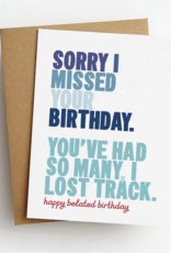 Skel & Co Lost Track Belated Birthday Greeting Card